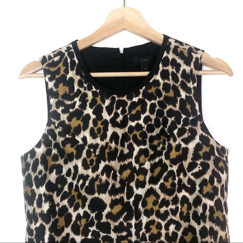Leopard Print J Crew A-Line Dress - Picture 3 of 7